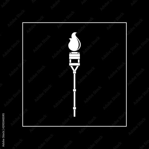 Tiki torch icon. Clipart image isolated on dark background Stock ...