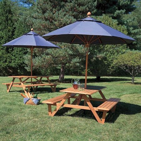 outdoor chaise loungers | Patio, Picnic table with umbrella, Wooden ...