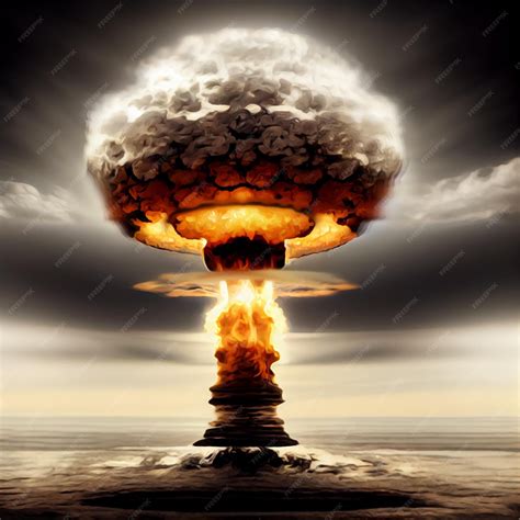 Premium Photo | Atomic bomb. Explosion, world war. Apocalypse ...