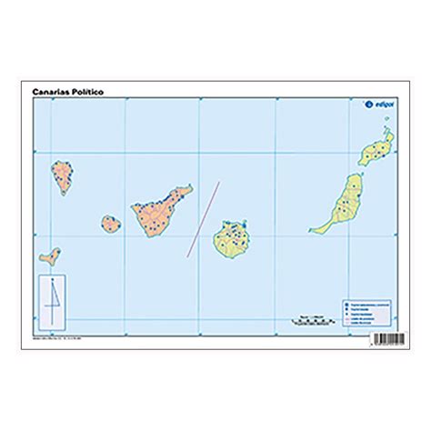 Mapa Fisico Mudo De Canarias - Mapa Fisico