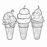 Coloring Pages Of Ice Cream Cones sketch template