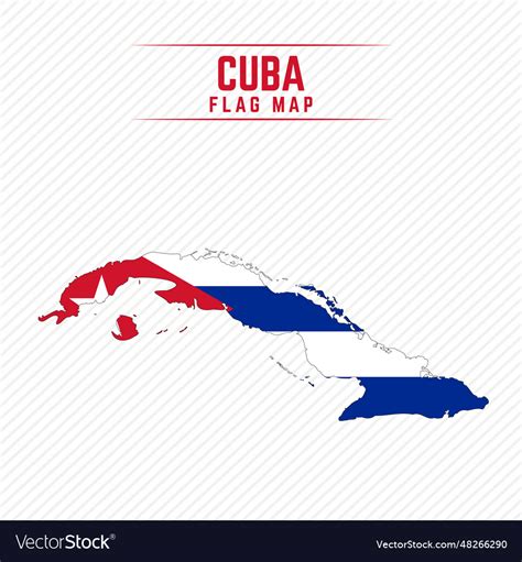 Flag map of cuba Royalty Free Vector Image - VectorStock