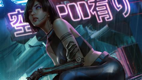 Cyborg Cyberpunk Girl 4k Wallpaper,HD Artist Wallpapers,4k Wallpapers,Images,Backgrounds,Photos ...