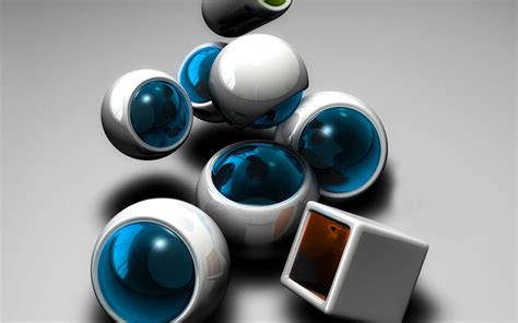 Robot eyes 3D iPad Wallpapers Free Download