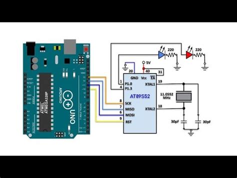 Programming AT89S52 Microcontroller via C - YouTube