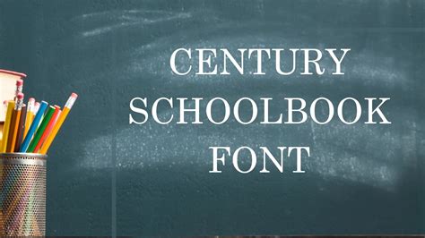 Century Schoolbook Font Free Download