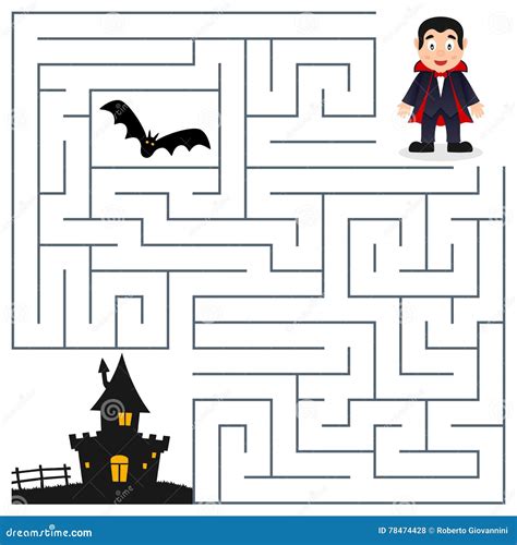 Halloween Maze - Frankenstein & Pumpkin Cartoon Vector | CartoonDealer ...