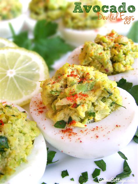 Avocado Deviled Eggs | Cakescottage