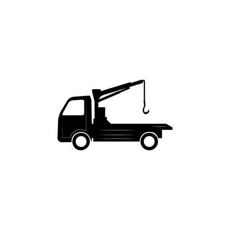 silhouette Tow Truck vector icon illustration 23581111 Vector Art at Vecteezy