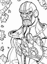 Infinity Gauntlet Coloring Pages Sketch Page sketch template