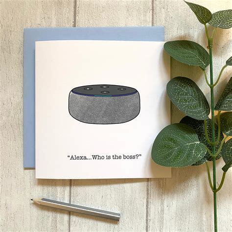 Personalised Alexa Card Alexa Birthday Card Custom Cards - Etsy