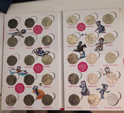 My completed 2012 olympic 50p collection I wanted to flex : r/coins