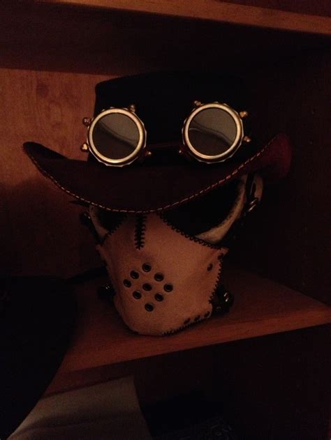 Alien Cowboy Part 1 - steampunk hat goggles with reversible black and tan face mask | Steampunk ...