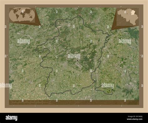 Limburg, province of Belgium. Low resolution satellite map. Corner ...