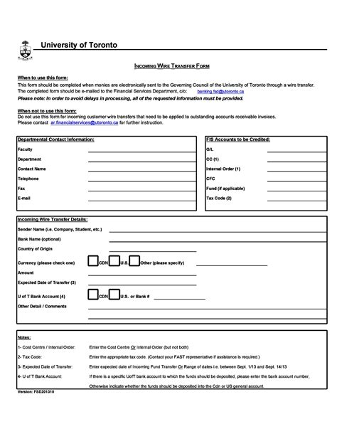 Wire Transfer Agreement Template