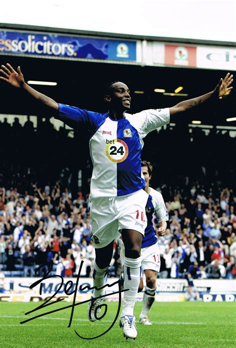 Signed Benni McCarthy Blackburn Rovers Photo (2)