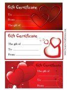 Valentine's Gift Certificates