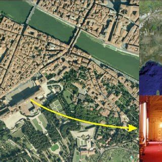 Map showing the location of the Pitti Palace, in Florence, and the... | Download Scientific Diagram