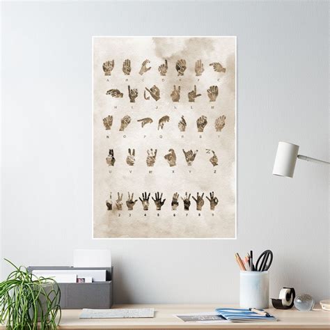 Sign Language Alphabet Poster by erzebetth | Sign language alphabet ...