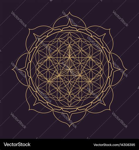 Mandala sacred geometry Royalty Free Vector Image