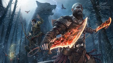 "Escaping Midgard." God of War: Ragnarok fanart by ArtStation user Gabriel Vitoria. : r/GodofWar