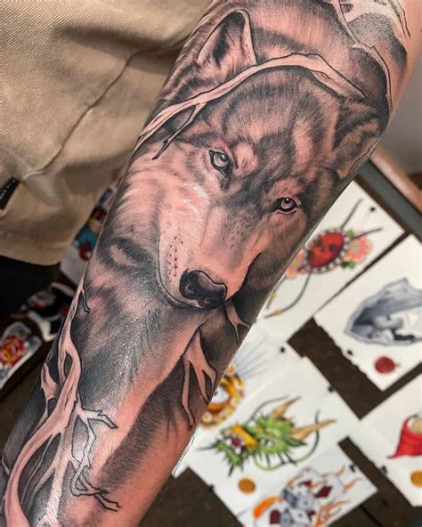 Top more than 84 wolf tattoo sleeve latest - in.coedo.com.vn