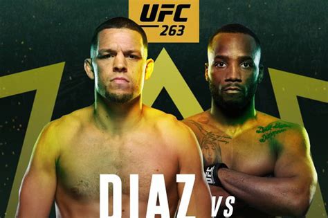 Photo: Leon Edwards vs Nate Diaz poster for UFC 263 - MMAmania.com