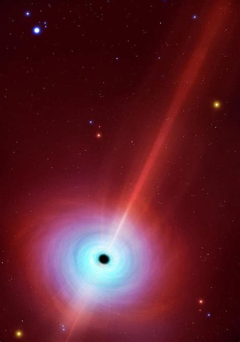 Artwork Of Black Hole Powering A Quasar Photograph by Mark Garlick - Fine Art America