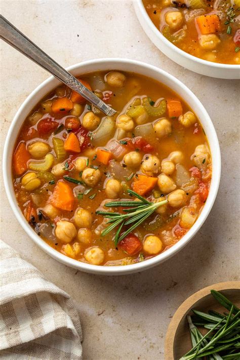 Garbanzo Bean Soup (dairy free, vegan) - Simply Whisked