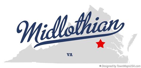 Map of Midlothian, VA, Virginia