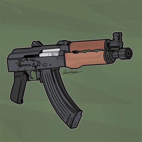 Cartoon Draco Gun Drawing