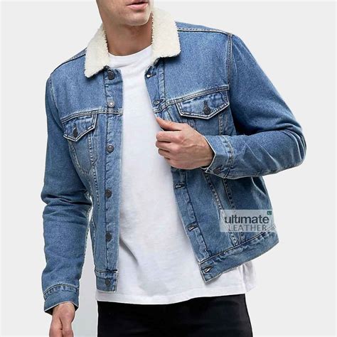 Get New Look Denim Jacket | Mens Fur Denim Jacket - Ultimate Leather