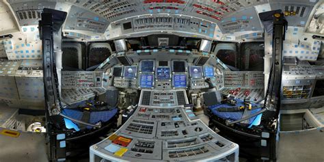 Cockpit of a space shuttle : space