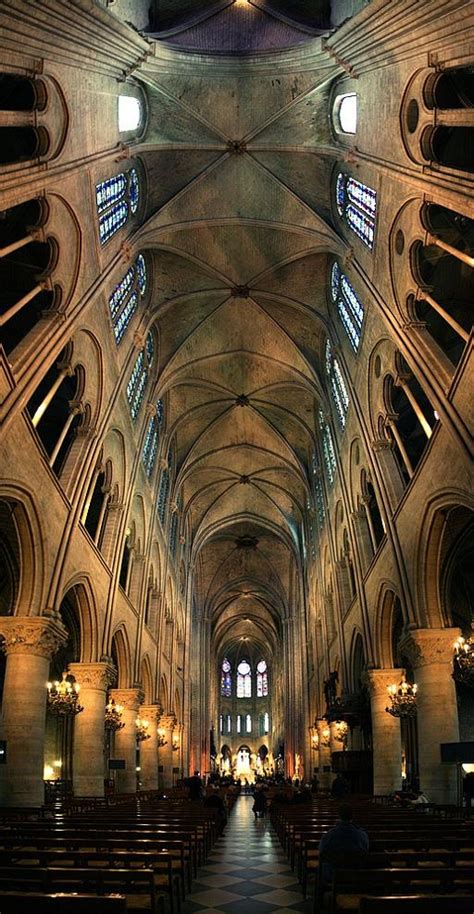 Interior of the Notre-Dame Cathedral in Paris