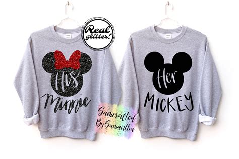 Matching Disney Couple Shirts Disney Sweatshirt His and Her | Etsy