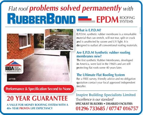 EPDM Rubberbond Roofing - Inspire Building Specialists