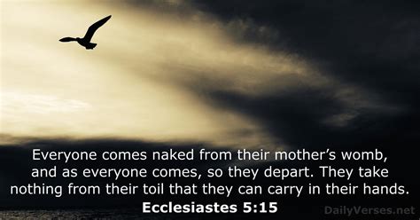 Ecclesiastes 5:15 - Bible verse - DailyVerses.net