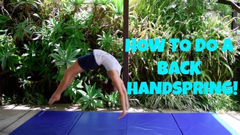 How to do a back handspring at home! - YouTube