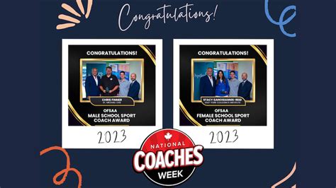 School Sport Coach Awards Announced! - OFSAA