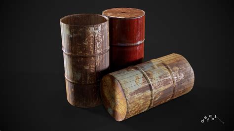 ArtStation - Rusty Barrel V3 | Game Assets