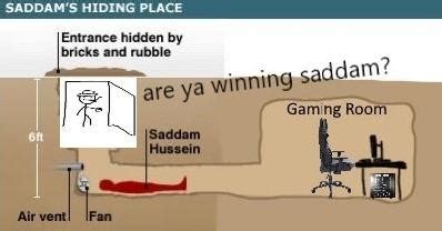 Are Ya Winning, Saddam? | Saddam Hussein's Hiding Place | Know Your Meme