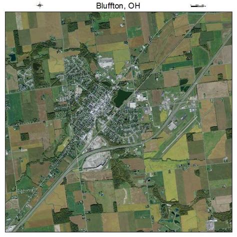 Aerial Photography Map of Bluffton, OH Ohio