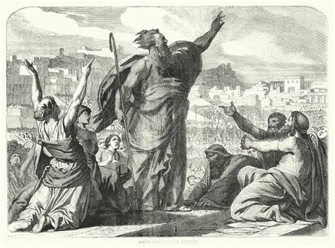 Jonah preaching in Nineveh stock image | Look and Learn