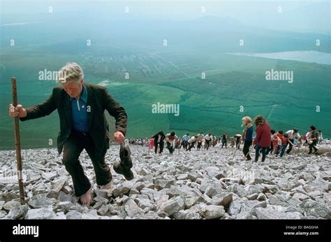 Ireland, County Mayo, Croagh Patrick Mount, traditional pilgrimage on Stock Photo, Royalty Free ...