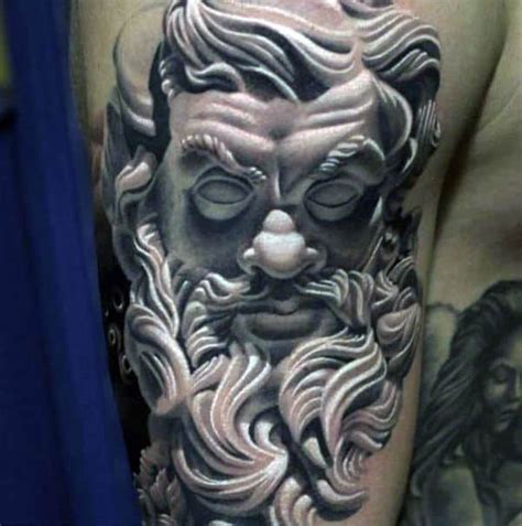 30 Poseidon Tattoo Designs For Men - Greek God Of The Sea