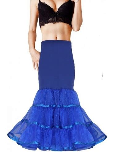 Women Mermaid Petticoat Fishtail Underskirt Trumpet Crinoline for Mermaid Wedding Dress - Royal ...