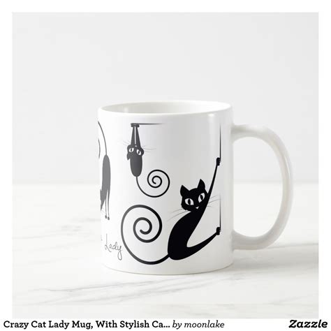 Crazy Cat Lady Mug, With Stylish Cats Coffee Mug. Cat Coffee Mugs Cat Coffee Mug, Cat Mug ...