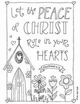Bible Verse Coloring Page  Colossians 315 Printable sketch template