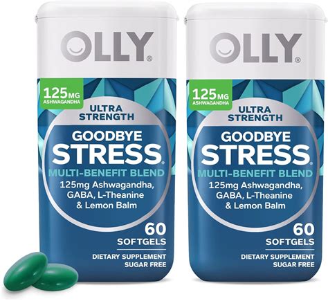 Amazon.com: OLLY Ultra Strength Goodbye Stress Softgels Twin Pack, GABA ...