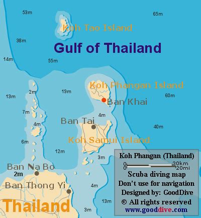 Koh Phangan map - GoodDive.com